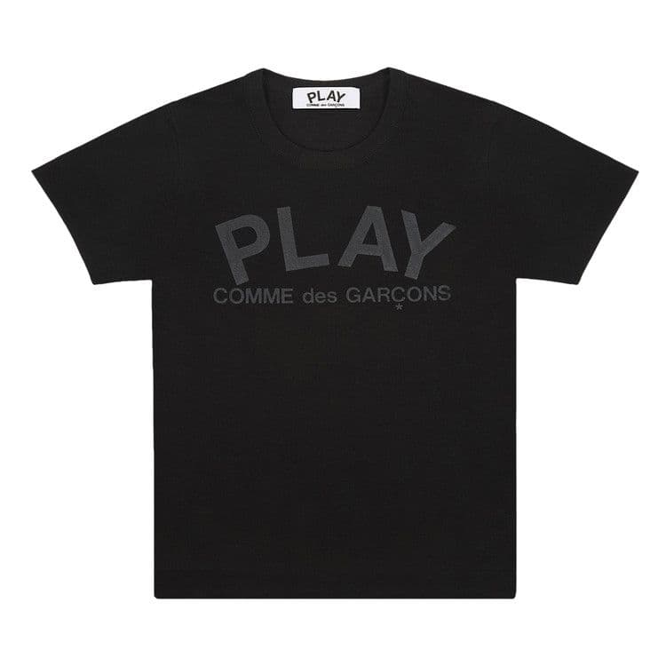 Comme des Garcons PLAY Play Black Text T-shirt Black — foto 2