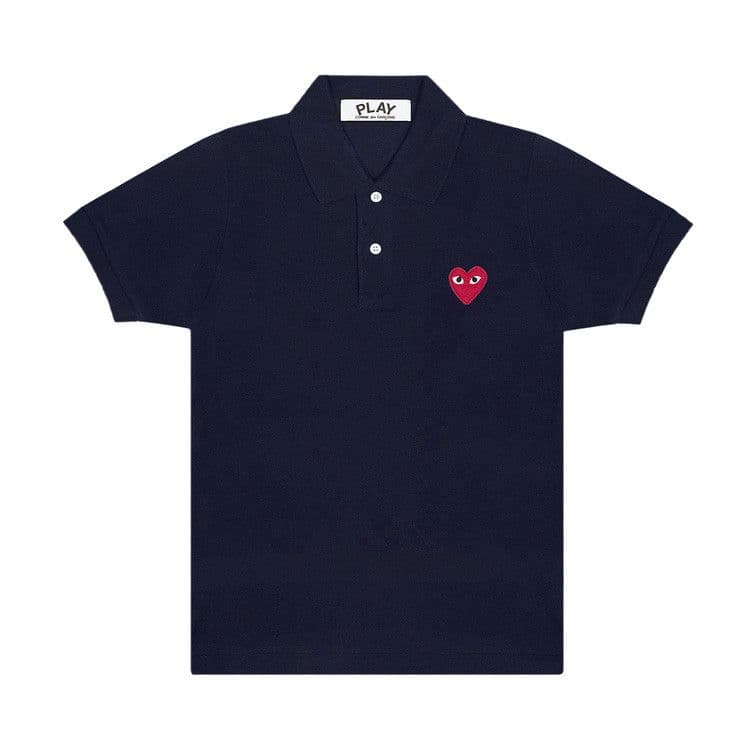 Comme des Garcons PLAY Play Red Emblem Polo Navy — foto 2