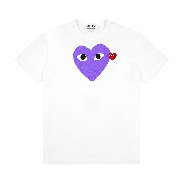 Comme des Garcons PLAY Play Red Emblem Heart T-shirt White/Purple — foto 2