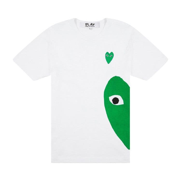 Comme des Garcons PLAY Play Green Emblem Heart T-shirt White — foto 2