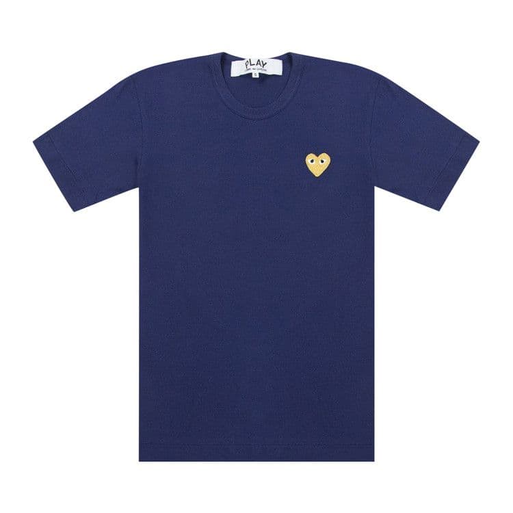 Comme des Garcons PLAY Play Gold Heart T-shirt Navy — foto 2