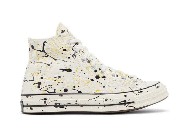 Converse Chuck Taylor All Star 70 Hi Archive Paint Splatter Egret Amarillo Yellow