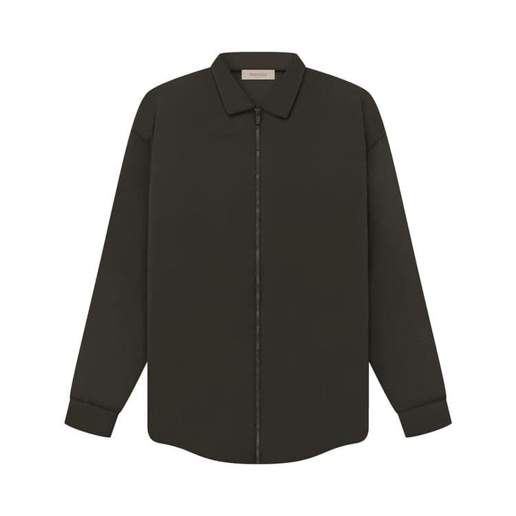 Fear of God Essentials Filled Nylon Shirt Jacket 'Off Black' — photo 2