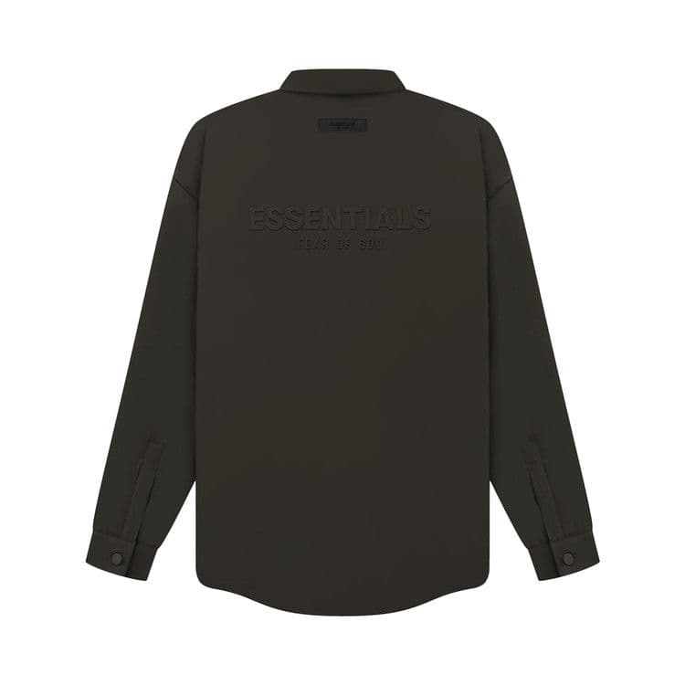 Fear of God Essentials Filled Nylon Shirt Jacket 'Off Black' — photo 3