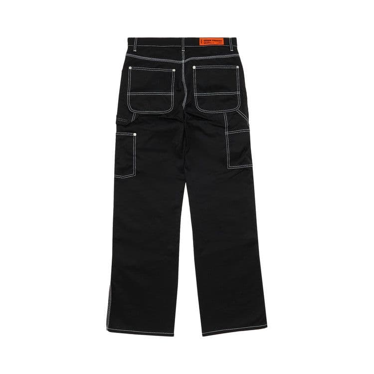 Heron Preston White Stich Canvas Carpenter Pant 'Black' — foto 3