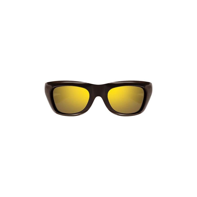 Bottega Veneta Square-Frame Injection Sunglasses Brown Brown Gold (BV1183S-30013672-002)
