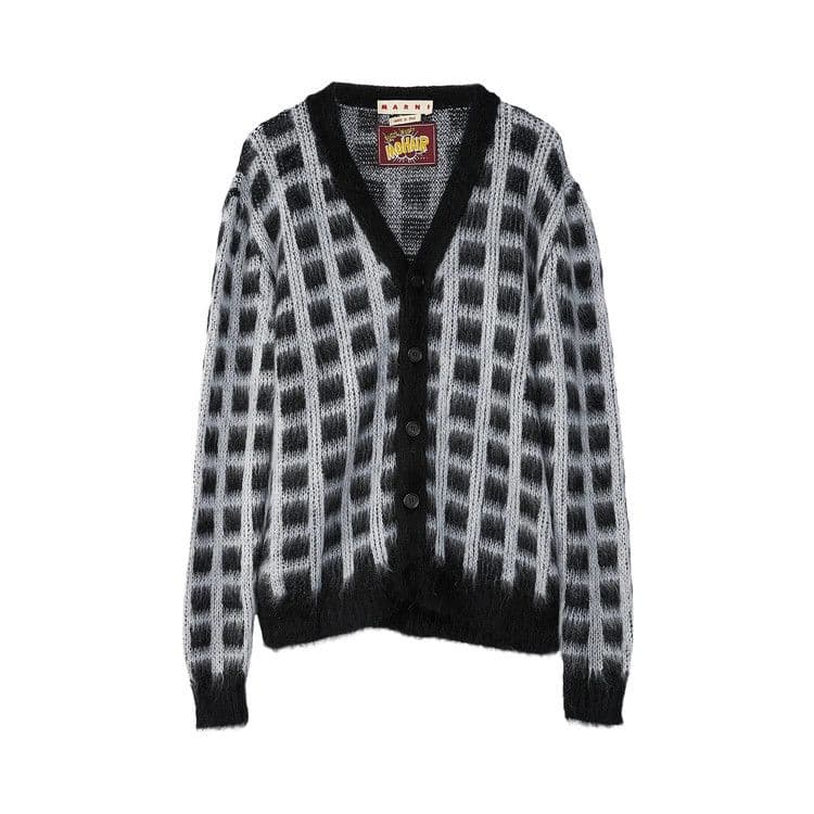 Marni Brushed Check Cardigan 'Black' — foto 2