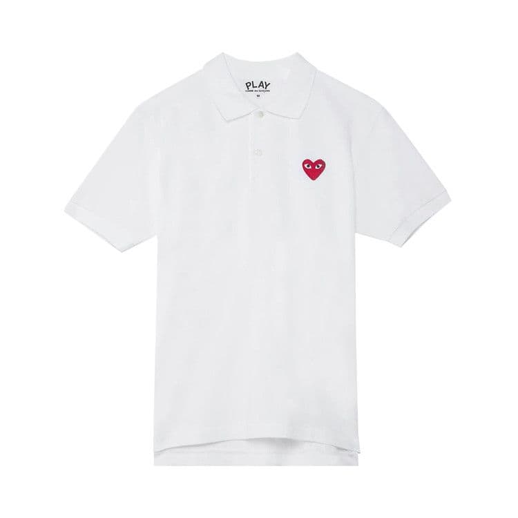 Comme des Garcons PLAY Play Red Emblem Polo White — foto 2