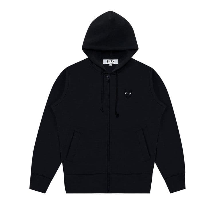 Comme des Garcons PLAY Play Big Black Heart Zip Up Hoodie Black — foto 2