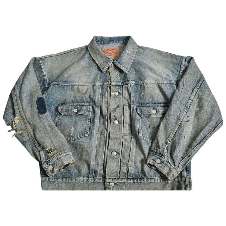 Saint Michael x BerBerJin Damage Denim Jacket 'Blue' — foto 2