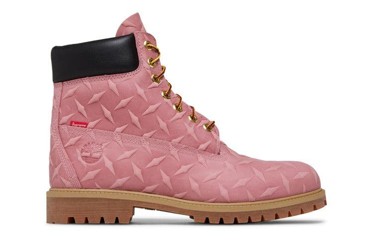Timberland Supreme x 6 Inch Premium Waterproof Boot 'Embossed Diamond Plate - Pink'