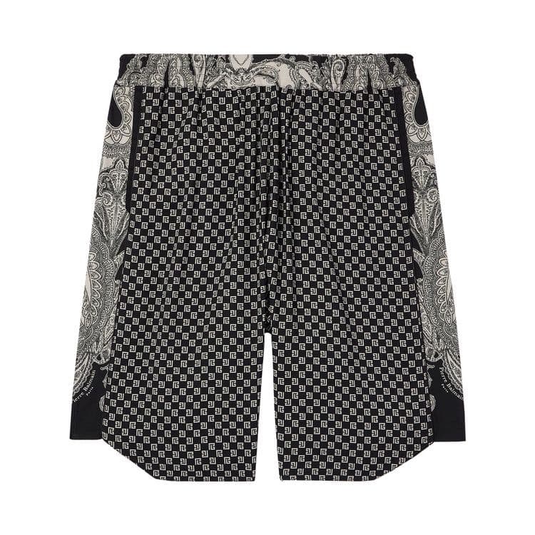 Balmain Mini Monogram Shorts 'Black/Ivory' — foto 2