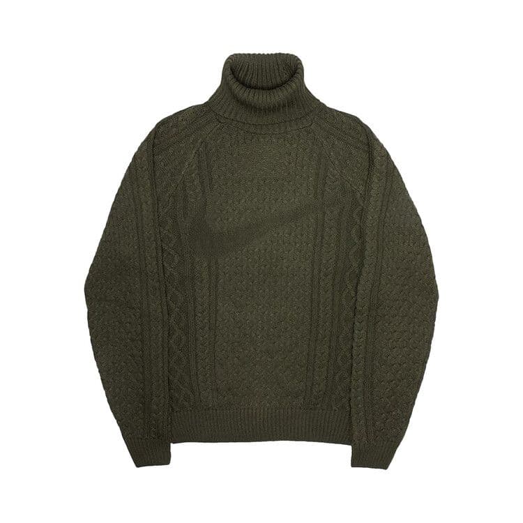 Nike Cable Knit Turtleneck Sweater 'Cargo Khaki' — photo 2