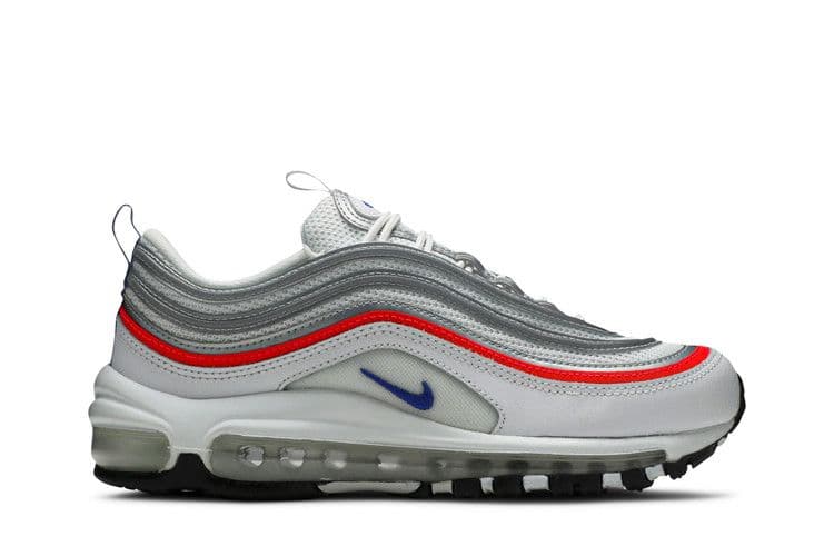 Nike Air Max 97 Metallic Silver Flash Crimson Racer Blue (Women's)