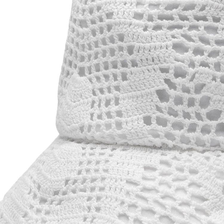 Comme des Garçons SHIRT Crochet Knit Bucket Hat 'White' — photo 4
