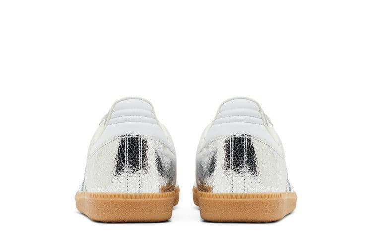 adidas Samba OG Silver Metallic Cracked Leather (Women's) — foto 7