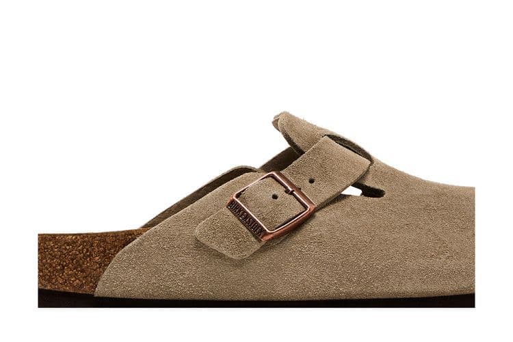 Birkenstock Boston Soft Footbed Suede Taupe (Narrow Fit) — foto 3