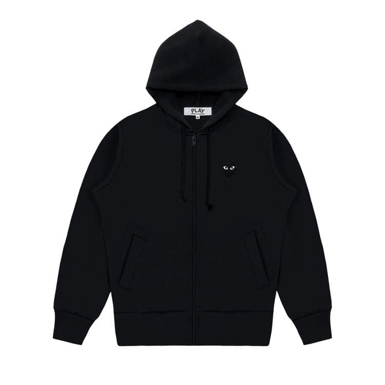 Comme des Garcons Play Big Black Heart Zip Up Hoodie Black — foto 2