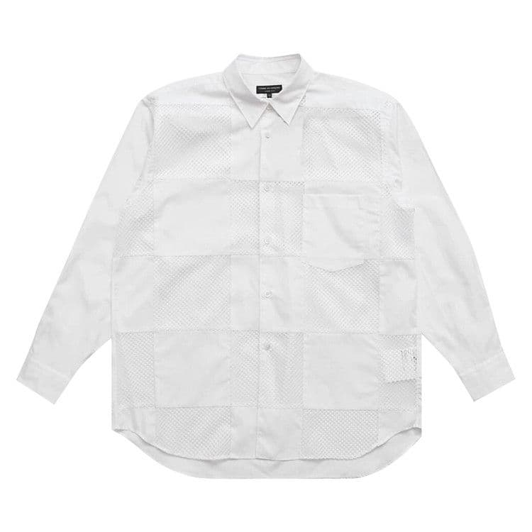 Comme des Garçons Homme Plus Mesh Button Down Shirt 'White' — foto 2