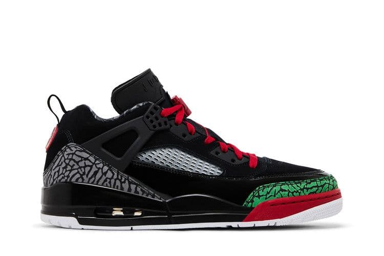 Jordan Spizike Low Black Classic Green White Varsity Red — foto 2
