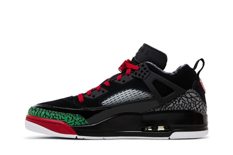 Jordan Spizike Low Black Classic Green White Varsity Red — foto 4