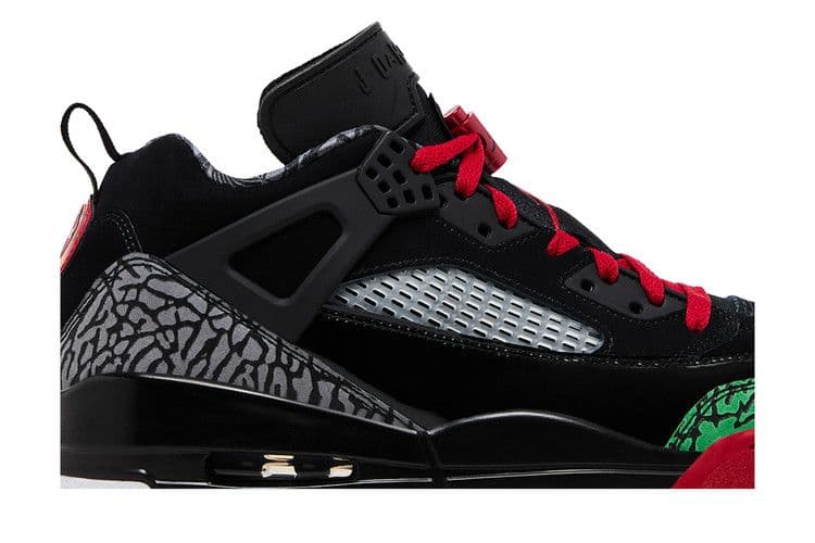 Jordan Spizike Low Black Classic Green White Varsity Red — foto 3