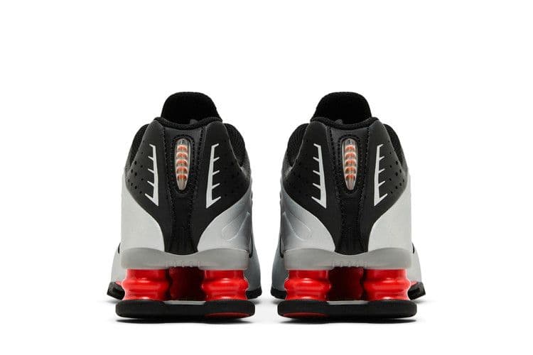 Nike Shox R4 Metallic Silver Black Picante Red (GS) — foto 7