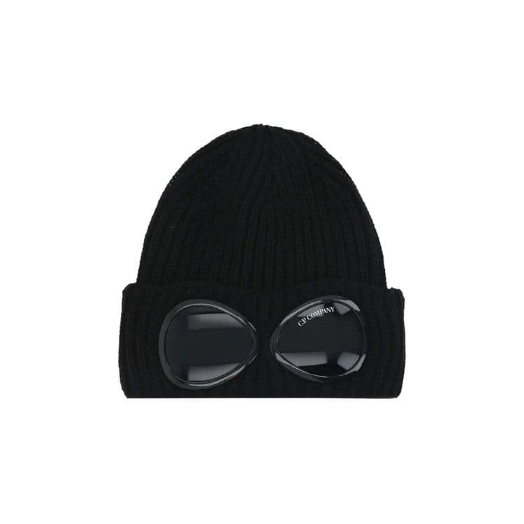 C.P. Company Extra Fine Merino Wool Goggle Beanie 'Black' — foto 2