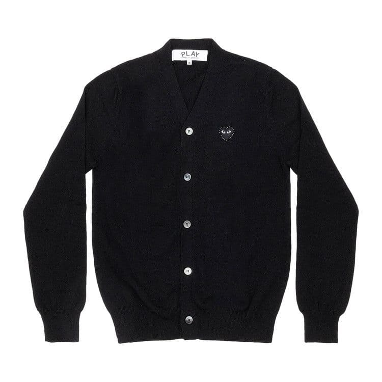 Comme des Garçons PLAY Rhinestone Heart V-Neck Cardigan 'Black' — foto 2
