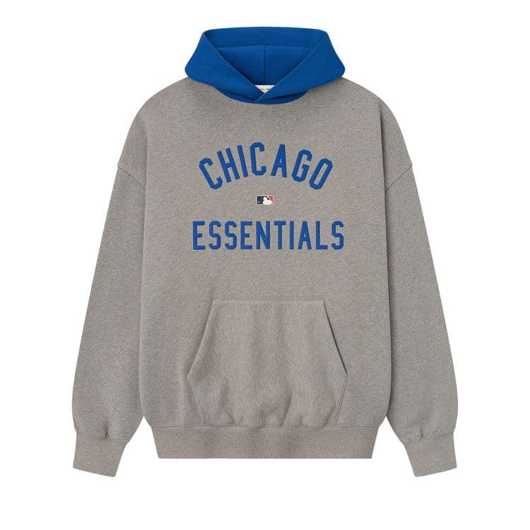 Fear of God Essentials Cubs Sport Hoodie Concrete Heather/Blue — foto 2