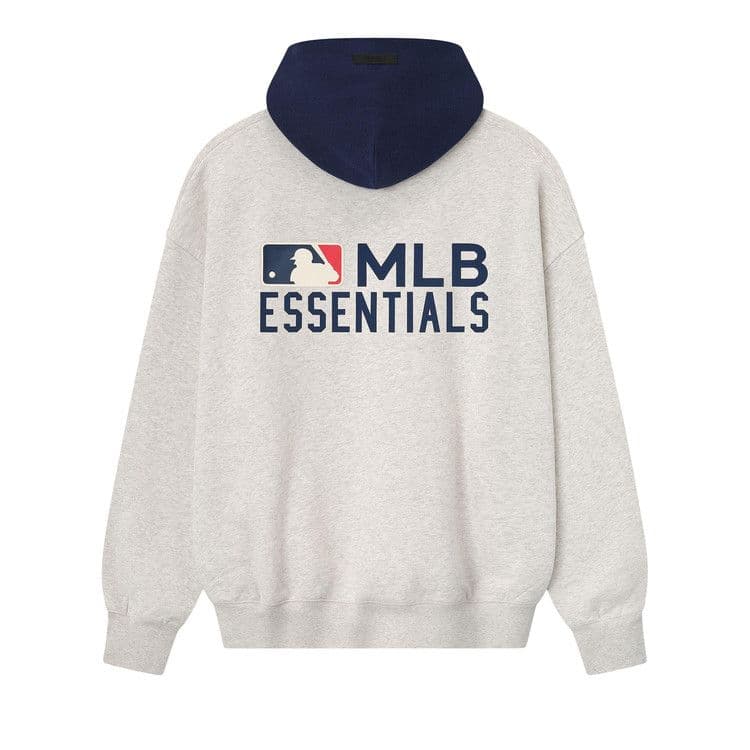 Fear of God Essentials MLB Sport Hoodie Oatmeal Heather/Midnight Navy — foto 3