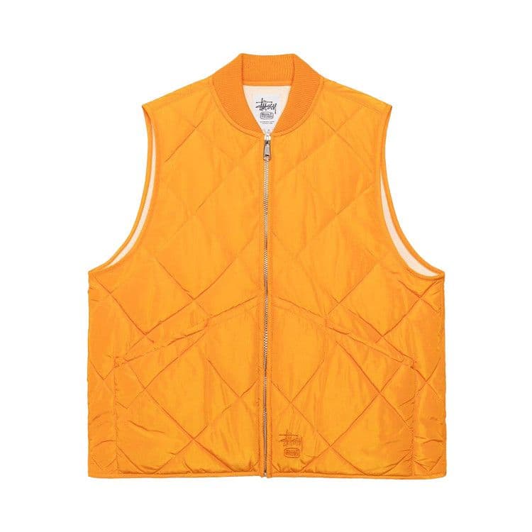 Stussy Thermal Lined Quilted Vest 'Orange' — photo 2