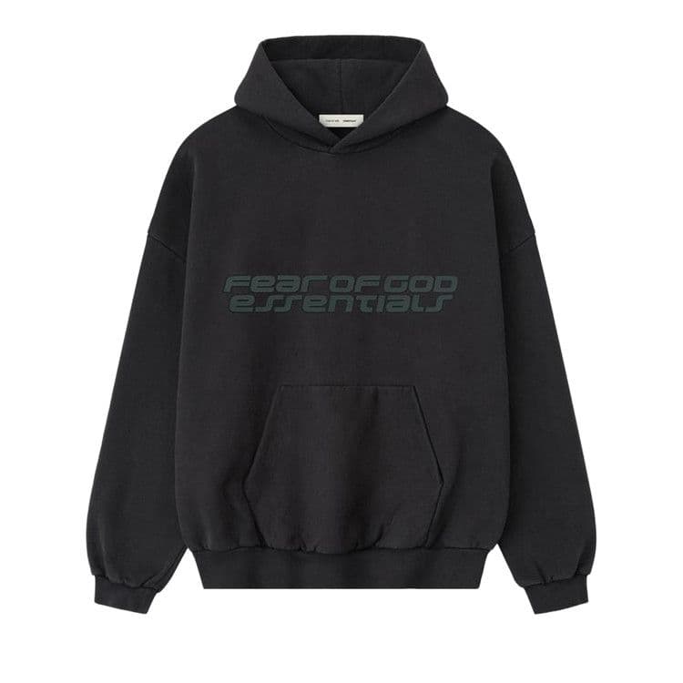 Fear of God Essentials Heavy Fleece 90s Hoodie 'Vintage Black'