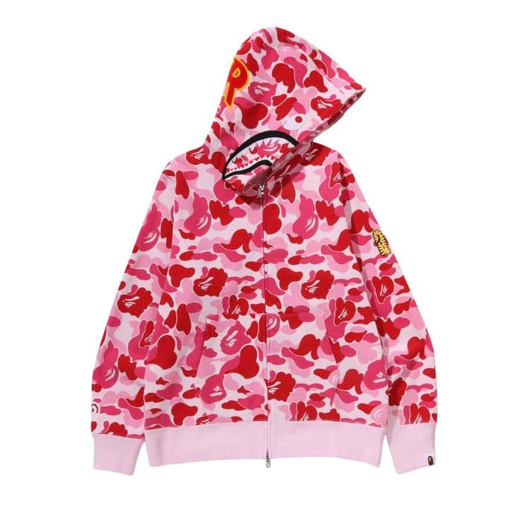 BAPE ABC Camo 2nd Shark Full Zip Hoodie 'Pink'