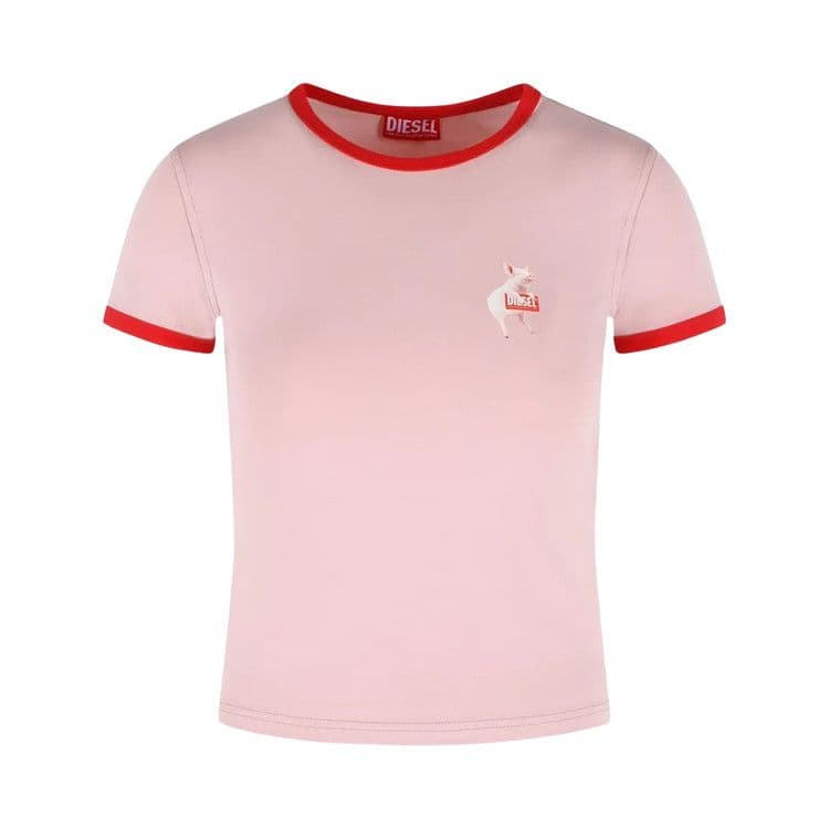 Diesel T-Uncuties-Long-S12 T-shirt Pink — foto 2