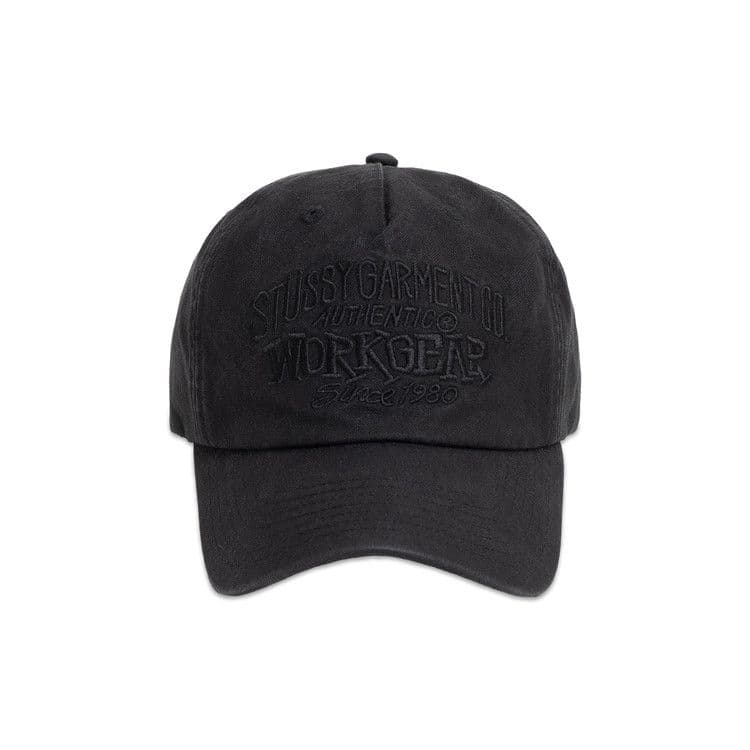 Stussy Mid-Depth Workgear Waxed Snapback 'Black'