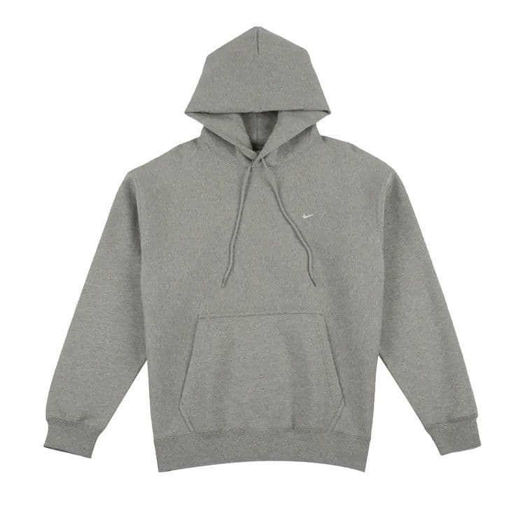 Nike Solo Swoosh Pullover Hoodie 'Dark Grey Heather/Light Smoke Grey/White' — foto 2