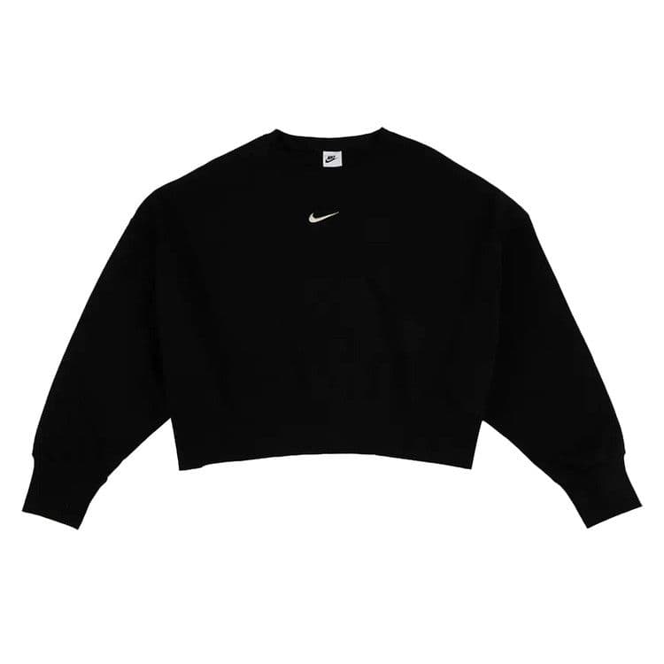 Nike Women's Phoenix Fleece Oversized Crew Sweatshirt Black/Sail — foto 2