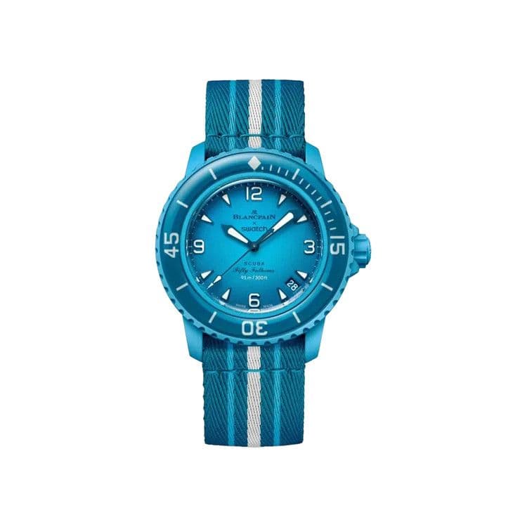 Blancpain x Swatch Scuba Fifty Fathoms Blue Lagoon SO35L400