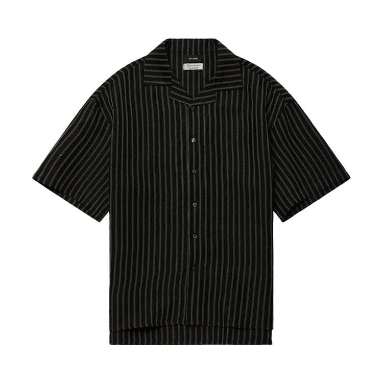 Willy Chavarria Camp Collar Short-Sleeve Shirt 'Black/White Stripe' — foto 2