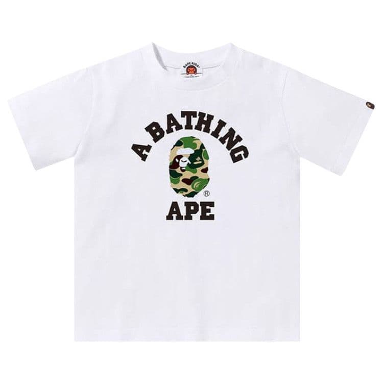 BAPE Abc Camo College Tee 'White Green'