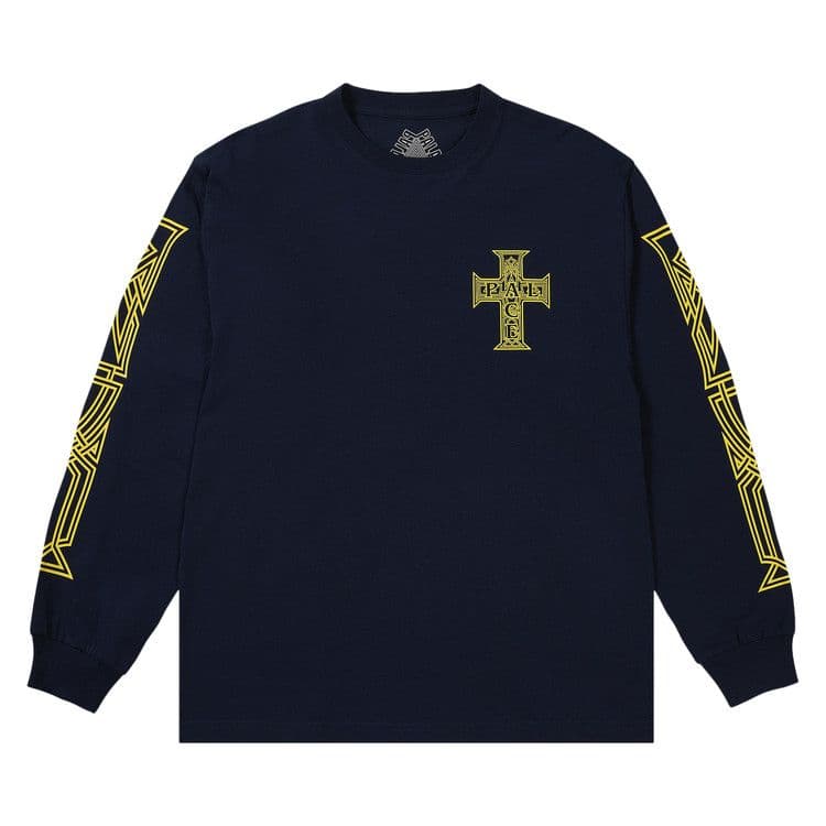 Palace Y So Cross Long-Sleeve 'Navy'