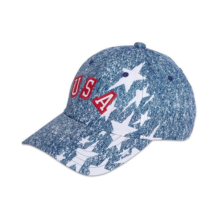 adidas Denim Graphic Cap White Dark Blue Power Red — foto 2