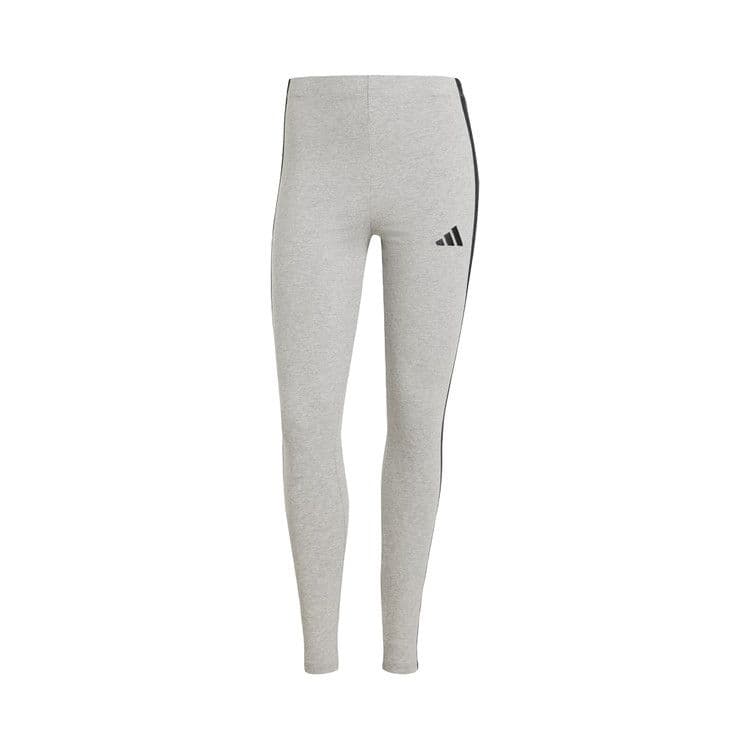 Adidas Essentials 3-Stripes Cotton Leggings 'Medium Grey Heather / Black' — foto 2
