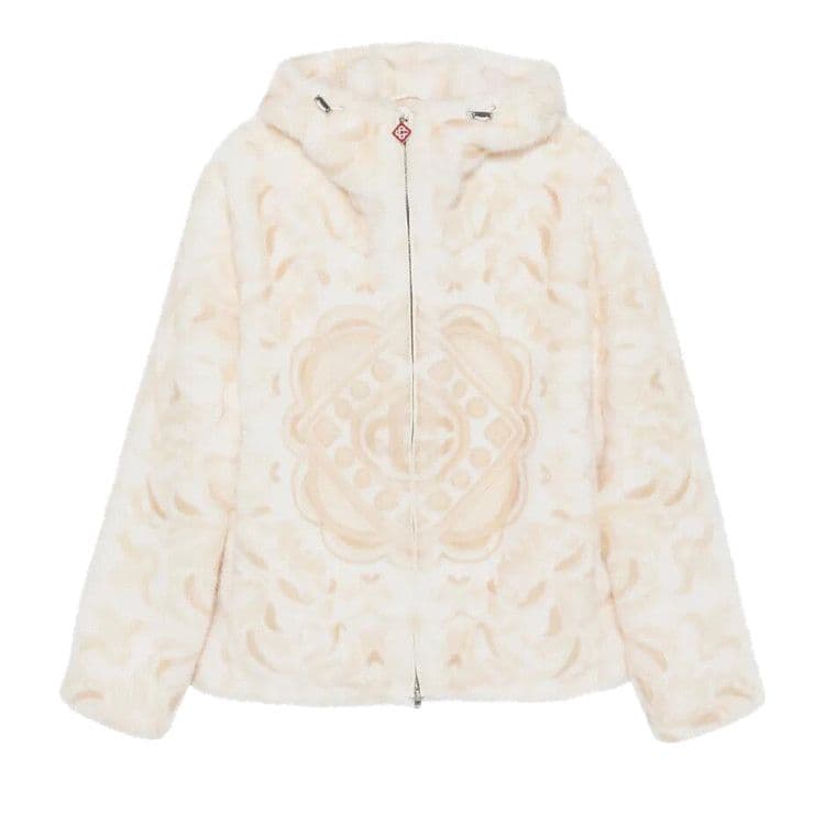 Casablanca Faux Fur Hoodie 'Cream' — foto 2