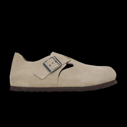 Birkenstock London Suede Leather Narrow Fit Shoes 'Taupe'