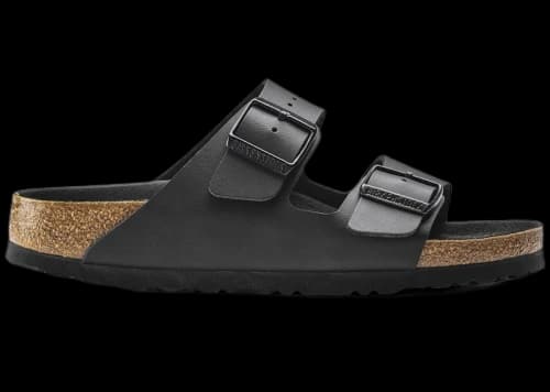 Birkenstock Arizona Birko Flor Black Black Foot Bed