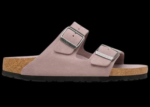 Birkenstock Arizona Soft Footbed Suede Leather Faded Purple Tonal
