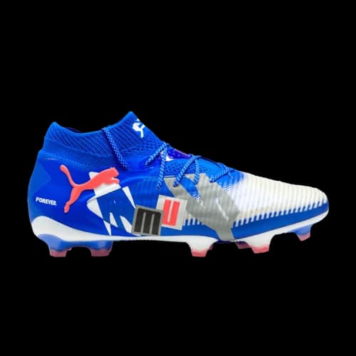 Puma Future 8 Ultimate Forever FG White Ultra Blue Feather Gray Black Glowing Red