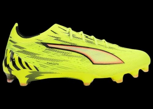 Puma Ultra 6 Ultimate FG Yellow Alert Black Glowing Red Lime Squeeze